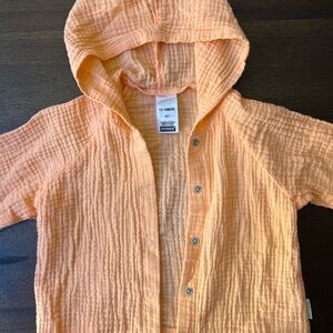 BONDS Vivid Orange Hooded Baby linen coverup